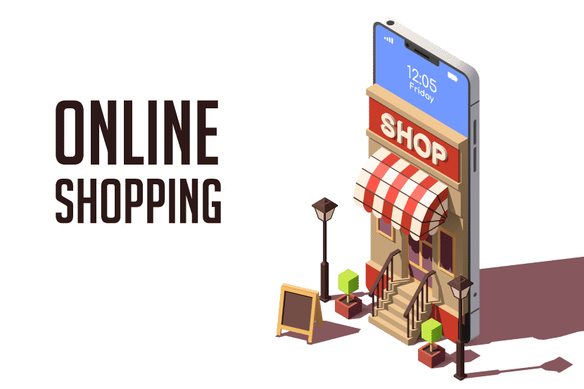 Online Shopping with mobile device image